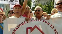 Los pensionistas vuelven a manifestarse ante el Congreso