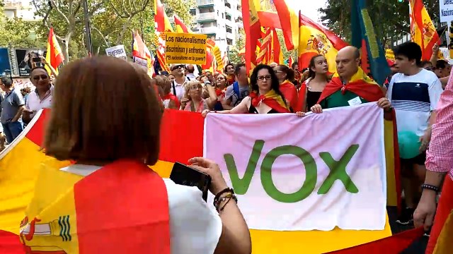 Manifestación en Barcelona por la unidad de España