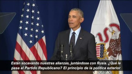 Barack Obama entra en campaña con un duro ataque contra Trump