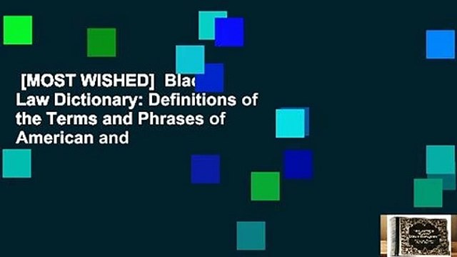 [MOST WISHED] Black s Law Dictionary: Definitions of the Terms and Phrases of American and