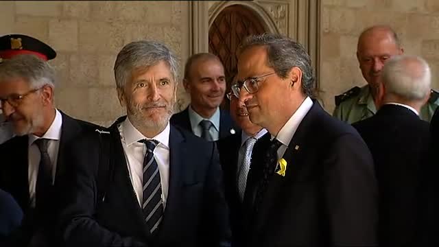 Marlaska y Torra se reúnen en la Junta de Seguridad en medio de la polémica por los lazos amarillos