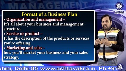 Dr.  Amit Kumar ||  Format of a Business Plan || MBA || TIAS || TECNIA TV