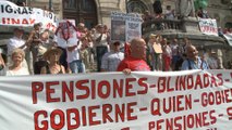 Concentración de pensionistas en Bilbao
