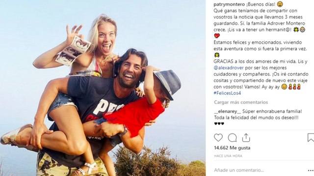 Patricia Montero y Álex Adrover están esperando su segundo hijo