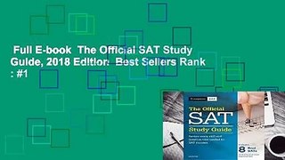 Full E-book  The Official SAT Study Guide, 2018 Edition  Best Sellers Rank : #1