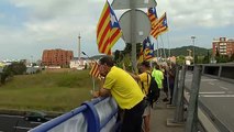 La simbología independentista sobre los puentes de Cataluña