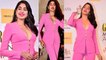 Jhanvi Kapoor looks hot in Pink Pantsuit at Grazia Millennial Awards 2019; Watch Video | Bol