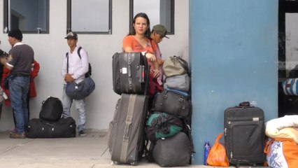 Inmigrantes venezolanos llegando a Perú