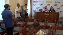 Cristina Narbona en una rueda de prensa en Santander