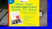 Full E-book  What Your Kindergartner Needs to Know (Revised and updated): Preparing Your Child