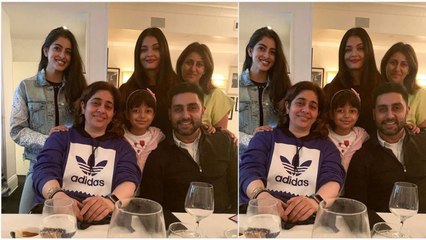 Descargar video: Aishwarya Rai, Abhishek Bachchan & Aaradhya Bachchan enjoy dinner with Navya Naveli | FilmiBeat