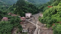 TRABZON Sel felaketi sonrası Araklı'da hasar tespit çalışmaları sürüyor