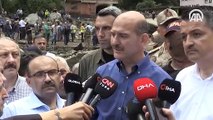 İçişleri Bakanı Soylu: Araklı'daki sel felaketinde ölü sayısı 4'e yükseldi