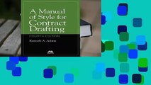 Full E-book  A Manual of Style for Contract Drafting  For Free