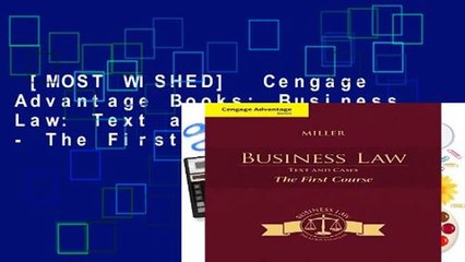 [MOST WISHED]  Cengage Advantage Books: Business Law: Text and Cases - The First Course