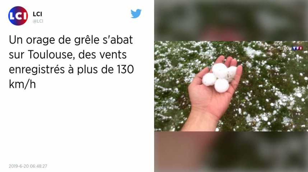 Impressionnant orage de grêle à Toulouse avec des vents à 137 km/h