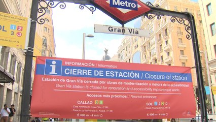 La estación de metro de Gran Vía cierra hasta abril