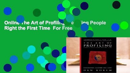Online The Art of Profiling - Reading People Right the First Time  For Free