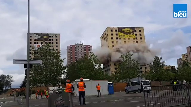 La démolition des trois tours des Résidences à Belfort