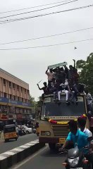 bus break - do not over-weight a bus on the roof...where is health and safety.