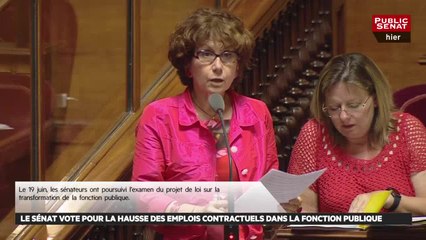 Download Video: Le Sénat vote pour la hausse des emplois contractuels dans la fonction publique - Les matins du Sénat (20/06/2019)