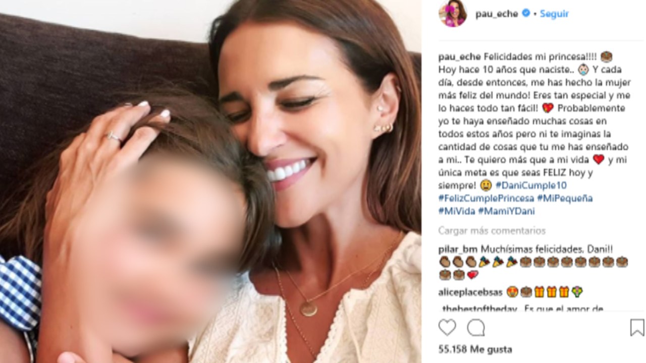 Paula Echevarría y Bustamante felicitan a su hija Daniella