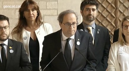 Torra dice que la democracia "siempre doblega al terror"