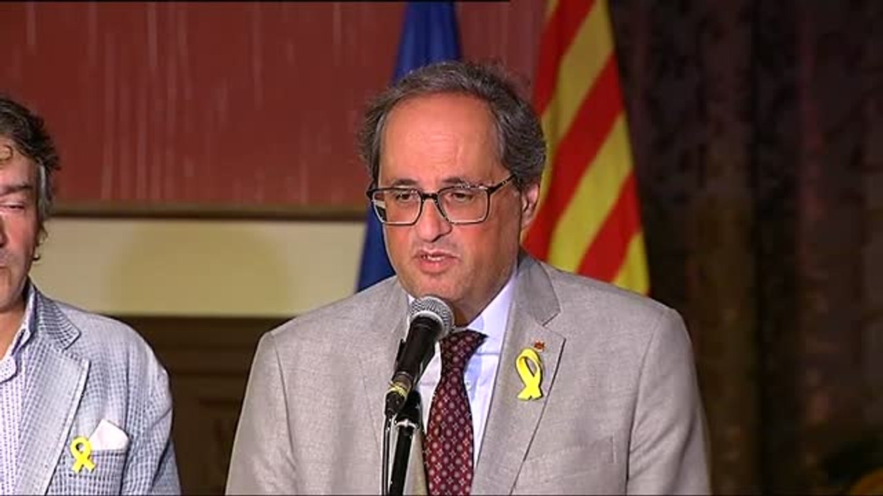 Quim Torra: "Cada día que los exconsellers pasan en prisión, es un día tristísimo para la democracia del país"