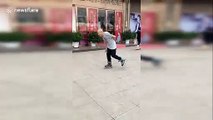Coolest grandpa ever? 88-year-old Chinese man shows off incredible roller skating skills