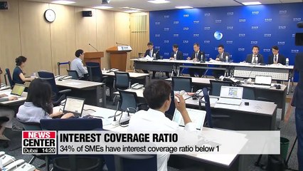 One of of three Korean companies have an interest coverage ratio below 1