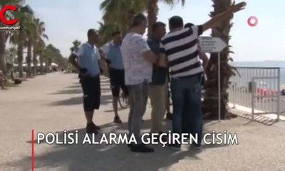 Konyaaltı Sahilİ'nde polisi alarma geçiren cisim!