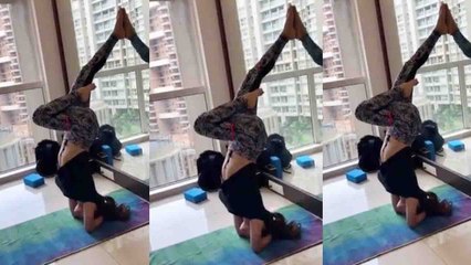 Mouni Roy's tough yoga aasan will you in shock; Watch video | FilmiBeat