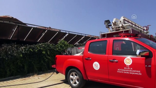 Muğla'da otelin personel lojmanında yangın çıktı
