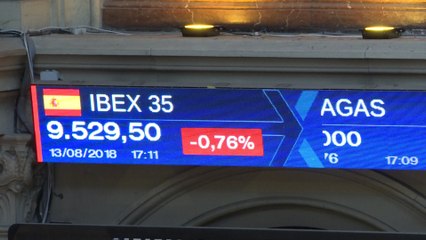 El Ibex 35 se deja un 0,75% en la sesión y salva los 9.500 puntos-. Firma: SJR/AFDC .-