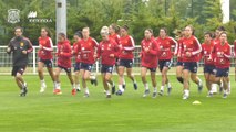 Entrenamiento de la Selección femenina de fútbol en Reims