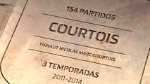 Esta es la polémica placa de Courtois en el Wanda Metropolitano