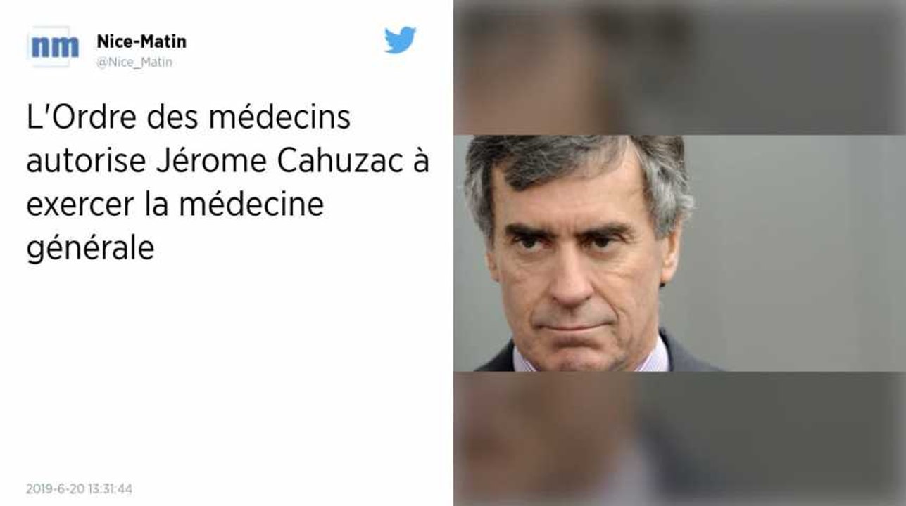 Jérôme Cahuzac autorisé à exercer la médecine générale par l'Ordre des médecins