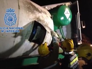 Download Video: Incautadas dos toneladas de hachís transportadas en un camión hormigonera