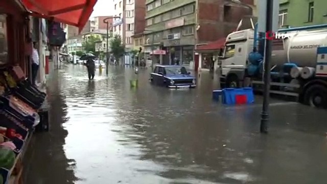 Karabük'te Sağanak Yağış Sonrası Sel..