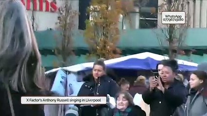 Anthony Russell singing on the streets of Liverpool