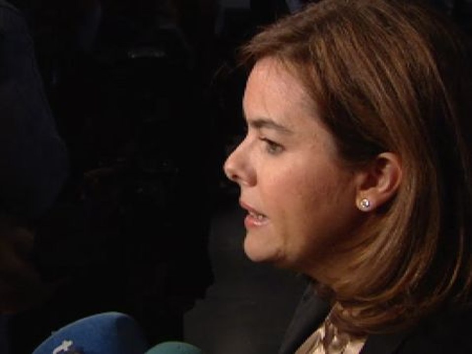 Soraya Sáenz de Santamaría: "En estos casos ha de actuarse con todo el rigor de la Ley"