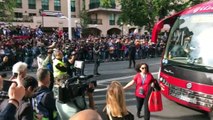Deportivo - Mallorca: Llegada del Mallorca a Riazor