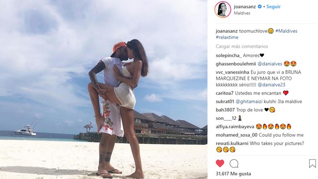 Joana Sanz y Dani Alves descansan en Maldivas