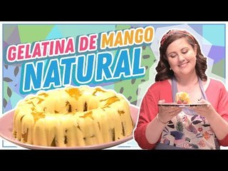 Gelatina mosaico de mango natural con leche condensada