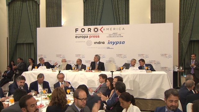 Lenín Moreno en un desayuno informativo de Europa Press