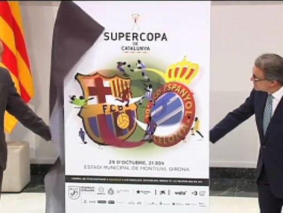 Artur Mas presenta la Supercopa de Catalunya entre Barça y Espanyol