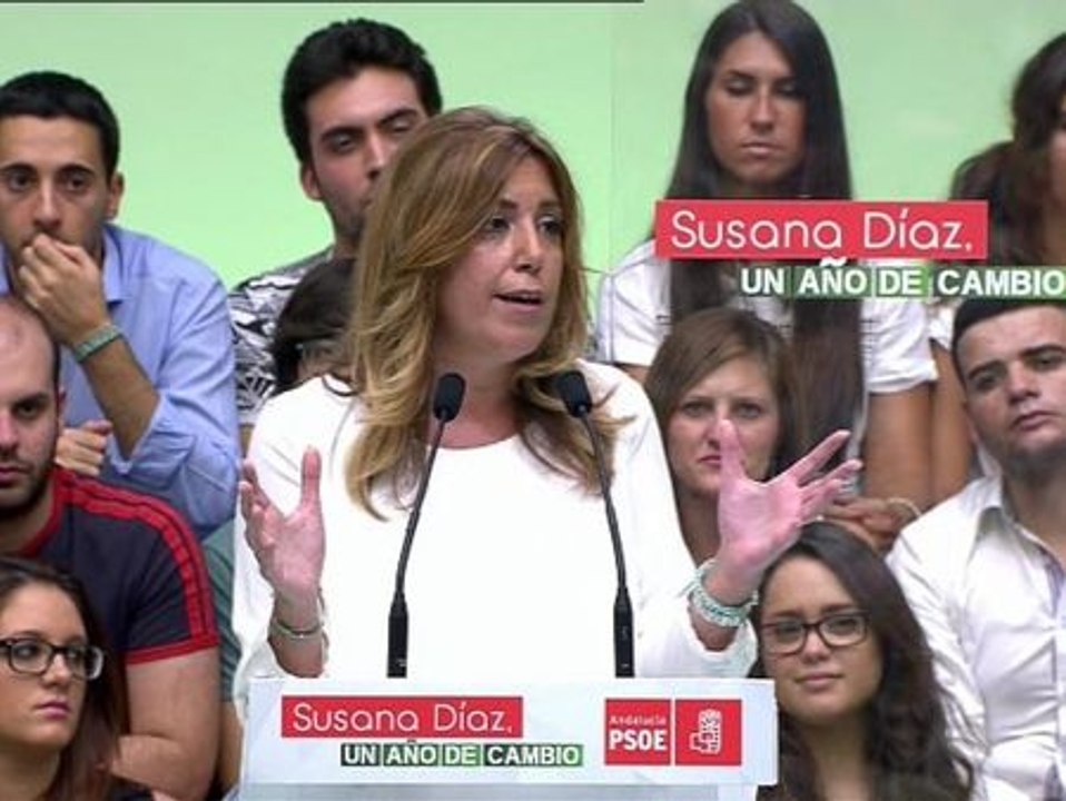 Susana Díaz: "Soy roja y soy decente, y no voy a permitir que se manche el nombre del PSOE"