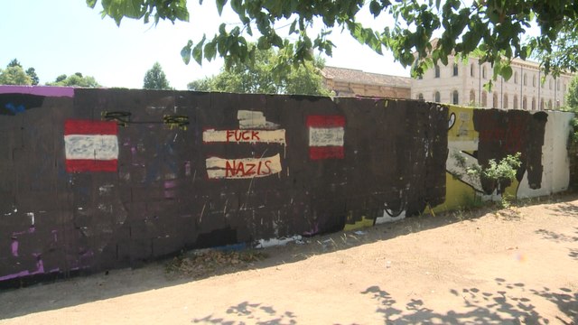 Repintan un mural en Valencia que critica la sentencia de Alsasua