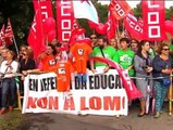 Protestas contra la LOMCE en la apertura del curso escolar en Pereiro