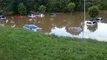 60 coches atrapados en las inundaciones de Santillana de Mar
